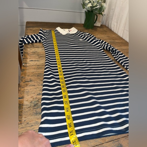 LACOSTE - Navy & White Striped Dress - Size S - Picture 7 of 10
